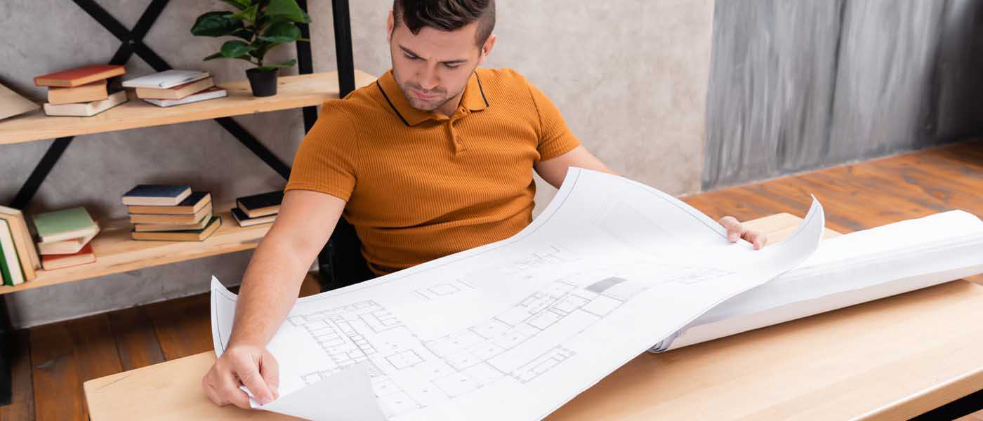 Working From Home on Building Plans